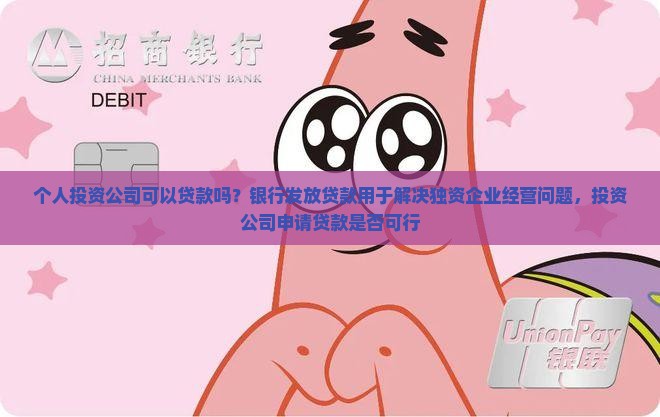 个人投资公司可以贷款吗