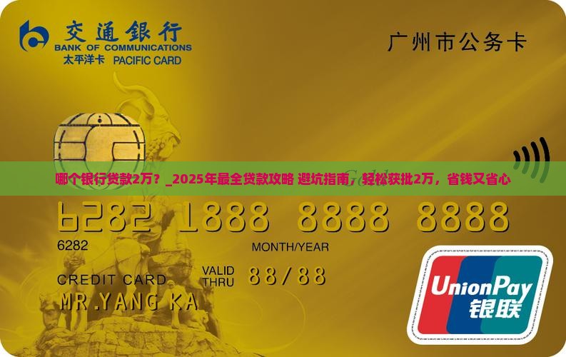 哪个银行贷款2万