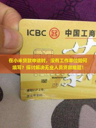 小米贷款没有单位怎么填