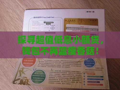 哪些小额贷款低利息