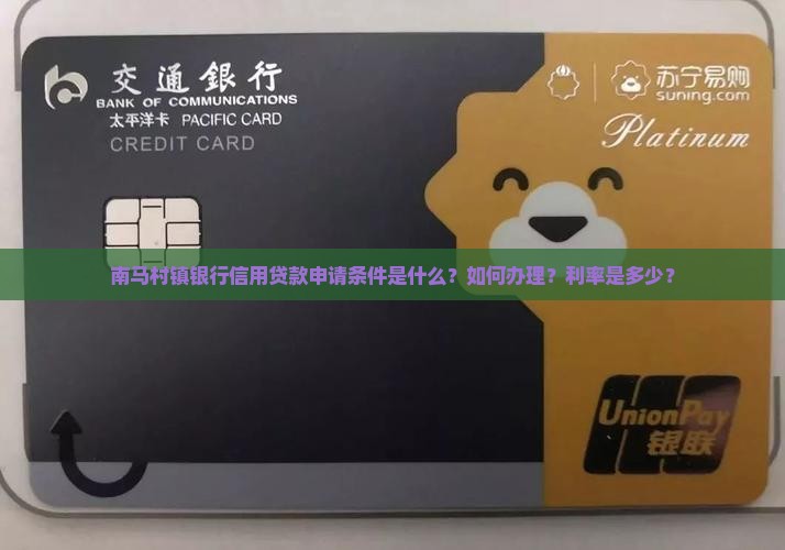 南马村镇银行信用贷款