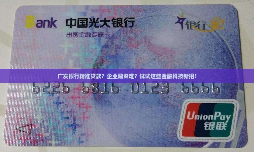 广发银行精准贷款