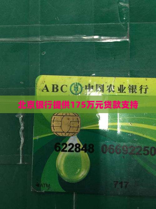 北京银行贷款175万元