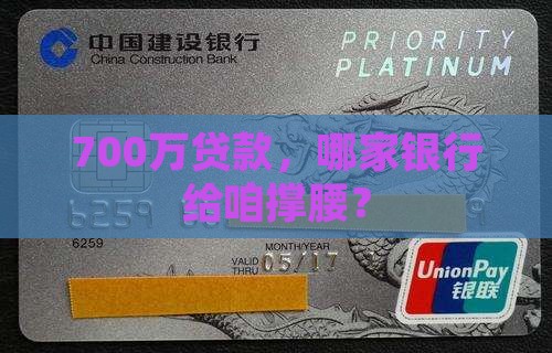 贷款700万什么银行好