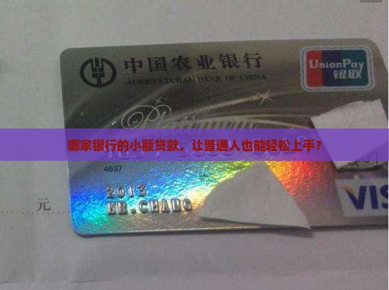 去哪个银行小额贷款好办