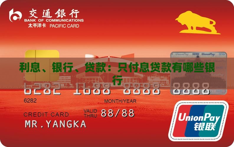 只付息贷款有哪些银行