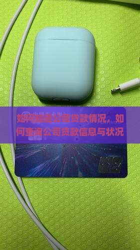 如何知道公司贷款情况