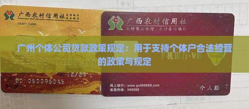 广州个体公司贷款政策规定
