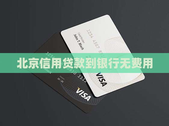 北京信用贷款无费用