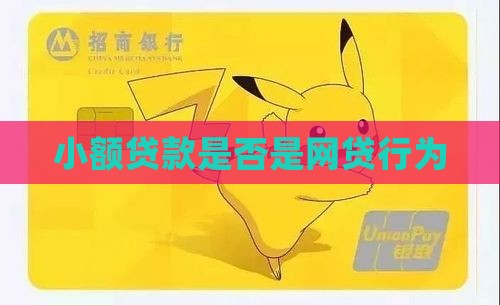 小额贷款是否是网贷行为