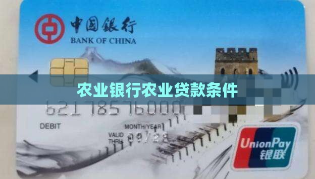 农行风火平台贷款条件