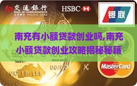 南充有小额贷款创业吗