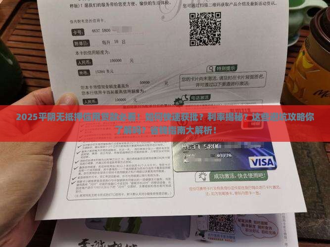平阴无抵押信用贷款
