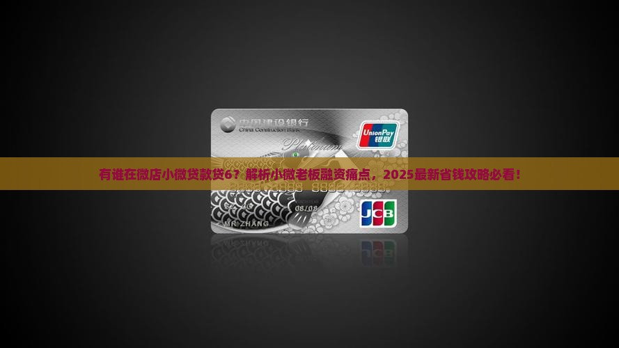 有谁在微店小微贷款贷6