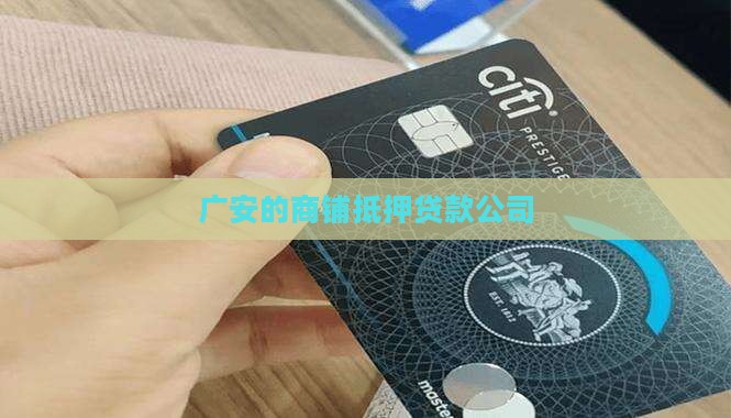 广安的商铺抵押贷款公司