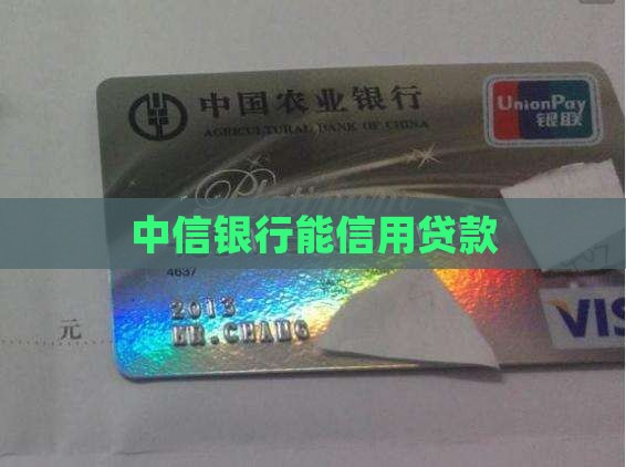中信银行能信用贷款