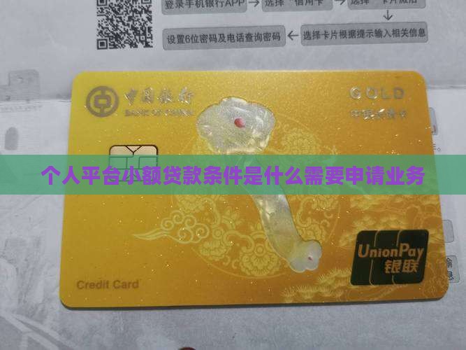 个人平台贷款条件是什么