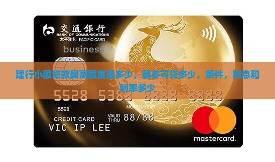 建行小额贷款最高额度