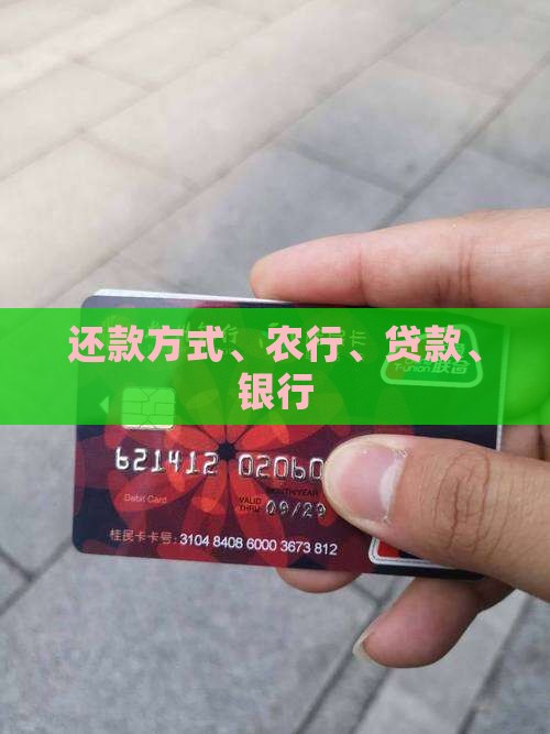 农行储蓄卡贷款还款方式