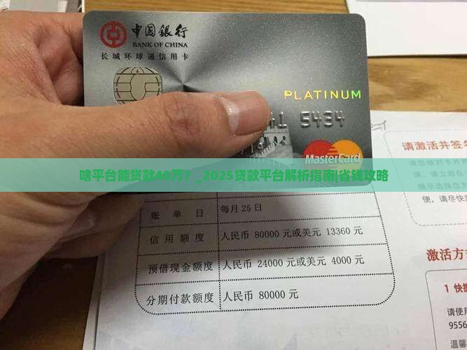 啥平台能贷款40万