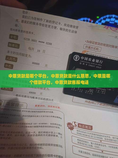 中意贷款是哪个平台