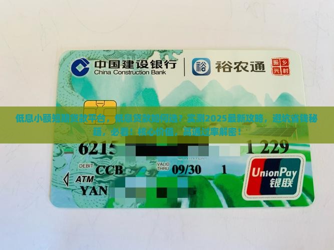 低息小额短期贷款平台