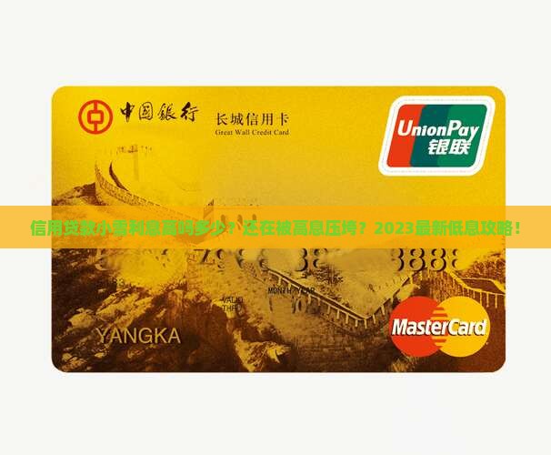 信用贷款小雪利息高吗多少