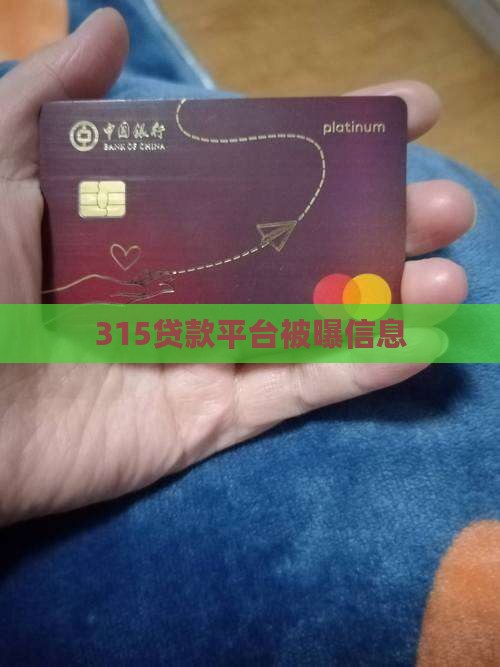 315贷款平台被曝信息