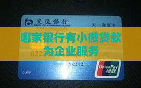哪家银行有小微贷款