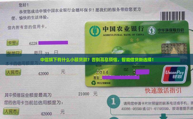 中信旗下有什么小额贷款