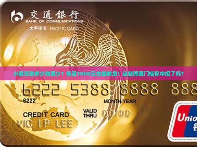 小额贷款多少钱算少