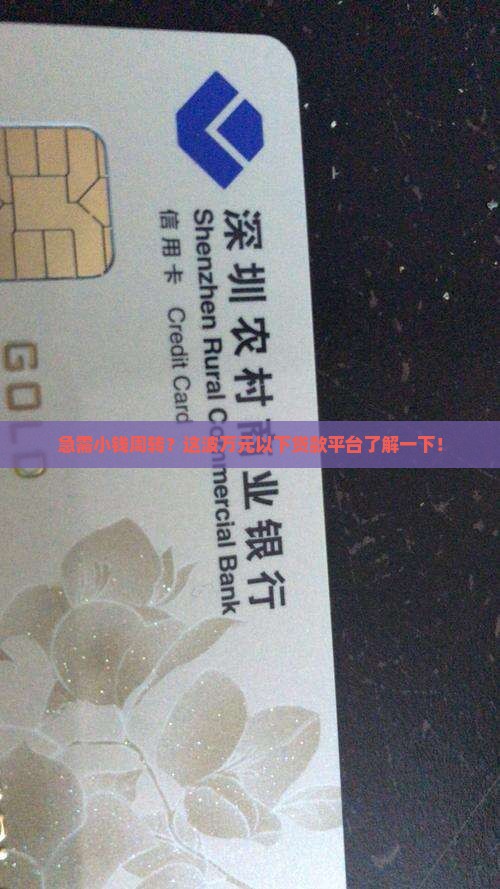 一万以下贷款的平台