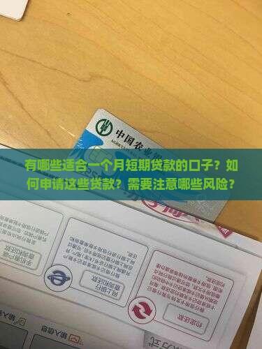 一个月贷款口子有哪些