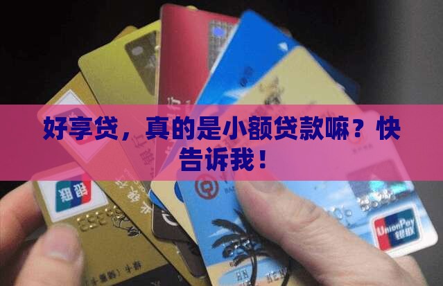 好享贷是小额贷款吗