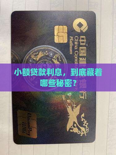 小额贷款的利息怎么样