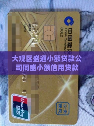 大观区盛通小额贷款