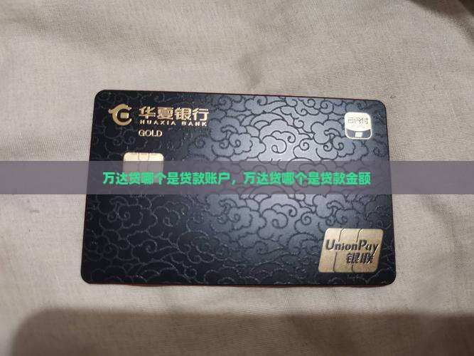 万达贷哪个是贷款