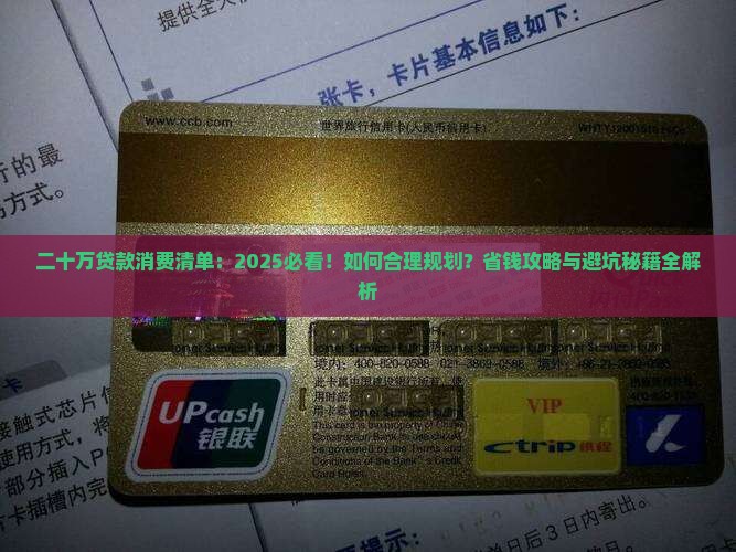 二十万贷款消费清单 二十万贷款消费清单