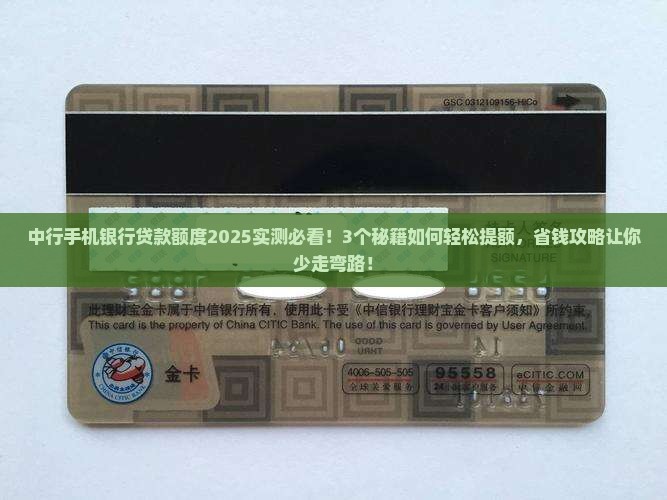 中行手机银行贷款额度