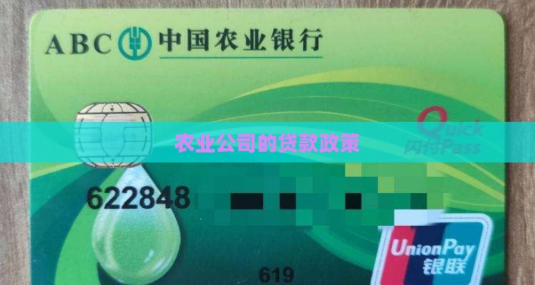 农业公司的贷款政策