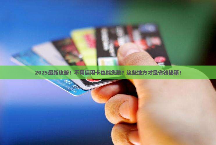 哪里不用信用卡可以贷款