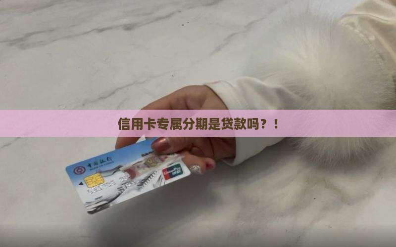 信用卡专属分期是贷款吗