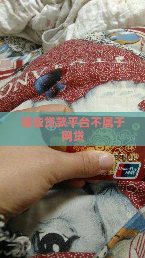 哪些贷款平台不属于网贷