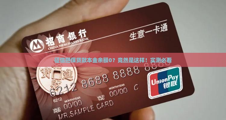 征信担保贷款本金余额0