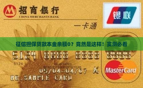 征信担保贷款本金余额0