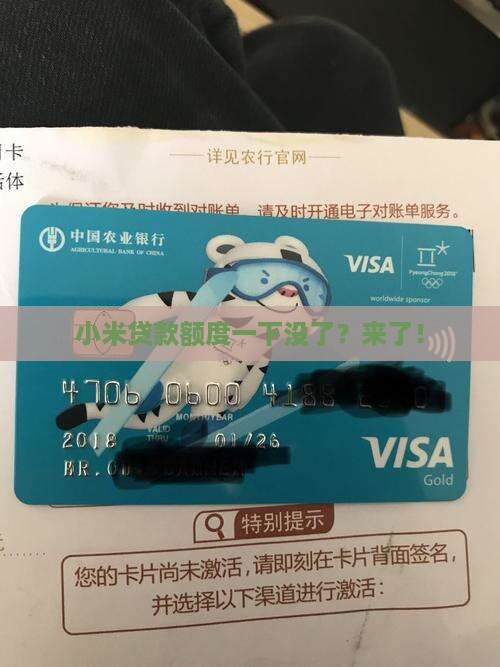 小米贷款额度一下没了
