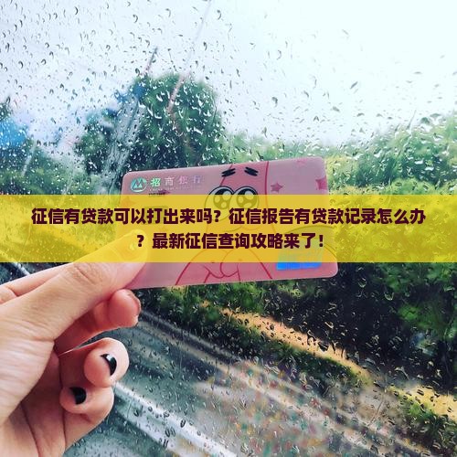 征信有贷款可以打出来吗