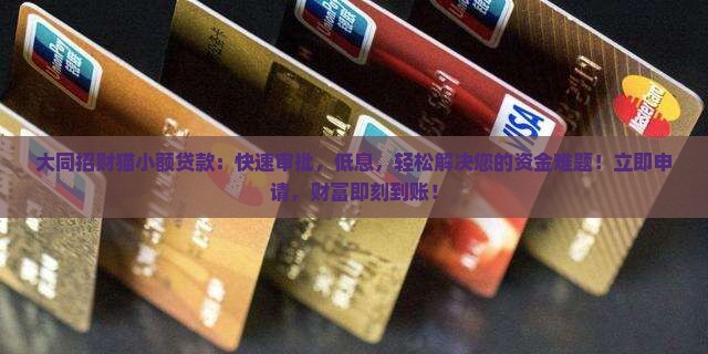 大同招财猫小额贷款 大同招财猫小额贷款