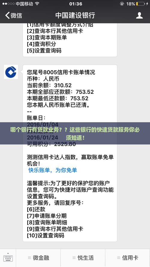 哪个银行有贷款业务