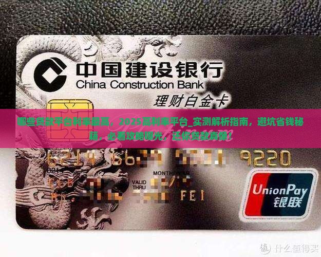 哪些贷款平台利率最高